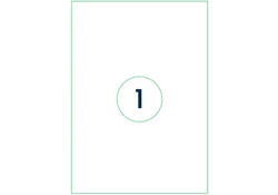 Etiket Qbasic A4 1.000 vel 210x297mm 1000 labels